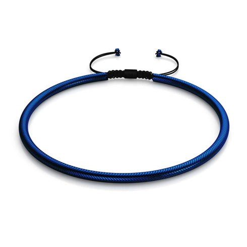 Serpentine | Cobalt Hematite x Gunmetal | Double Wave Necklace